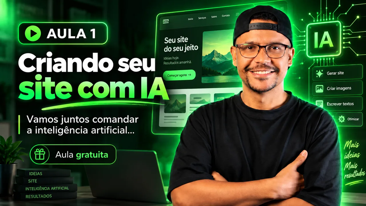 Capa da Aula 1: Criando seu site com IA