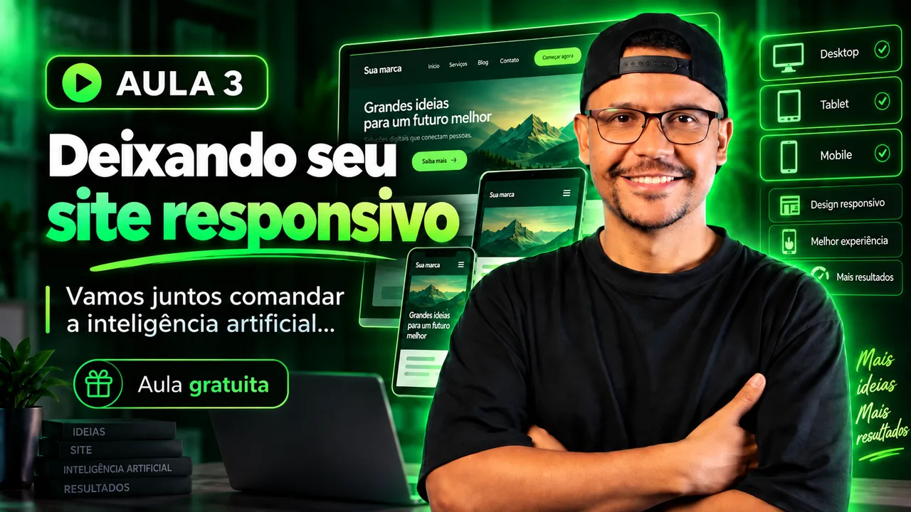 Capa da Aula 3: Deixando seu site responsivo