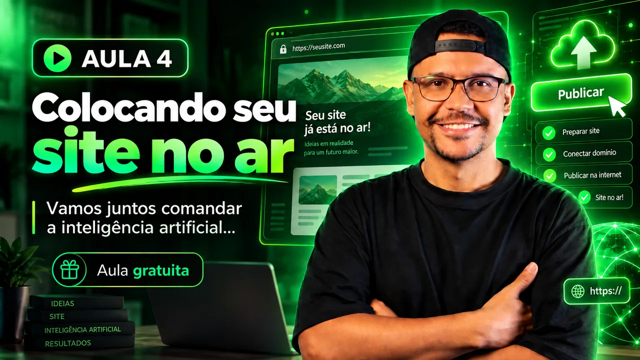 Capa da Aula 4: Colocando seu site no ar