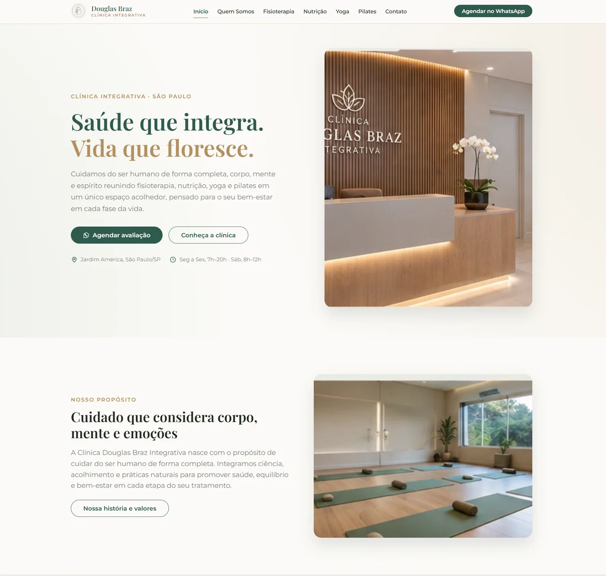 Site da Clínica Douglas Braz
